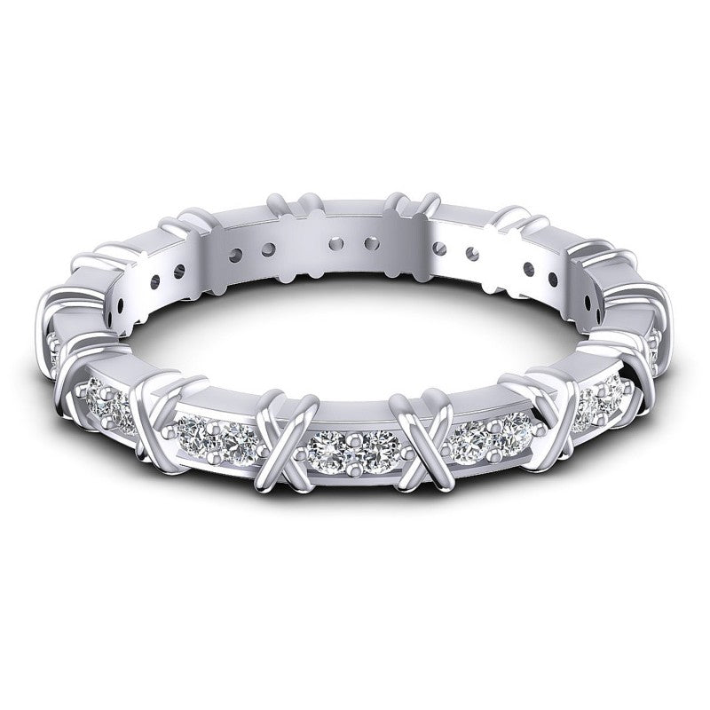 Round Diamonds 0.35CT Eternity Ring in 14KT Yellow Gold