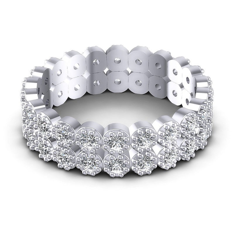 Round Diamonds 1.00CT Eternity Ring in 14KT Yellow Gold