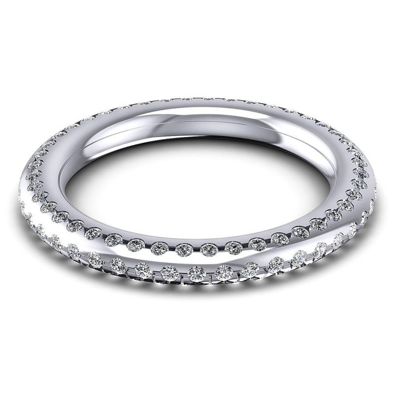 Round Diamonds 0.50CT Eternity Ring in 14KT Yellow Gold