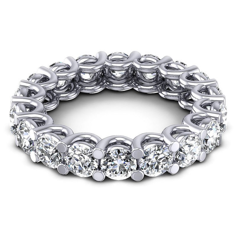 Round Diamonds 4.00CT Eternity Ring in 14KT Yellow Gold