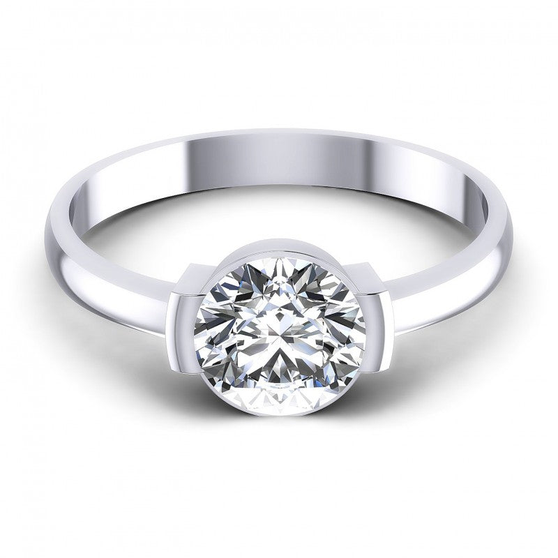 Round Diamonds 0.35CT Solitaire Ring in 14KT Yellow Gold