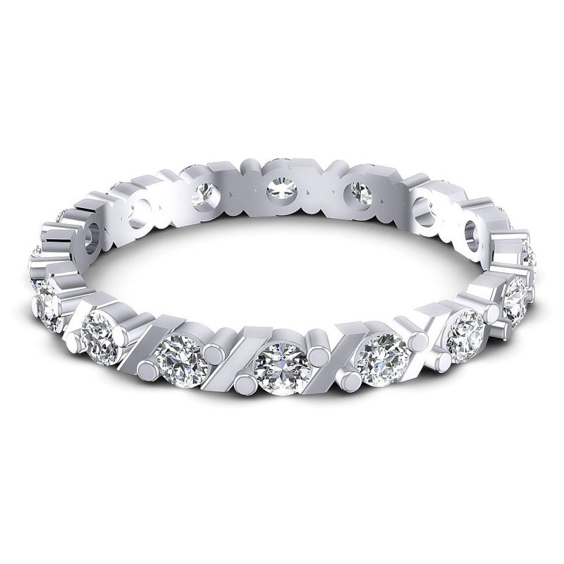 Round Diamonds 0.50CT Eternity Ring in 14KT Yellow Gold