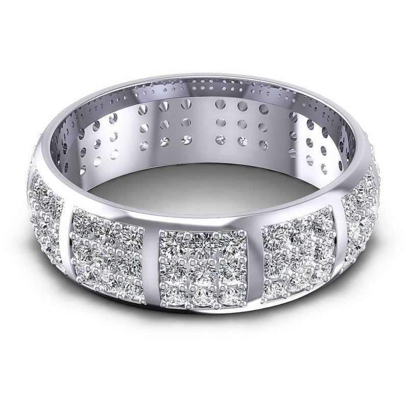 Round Diamonds 2.20CT Eternity Ring in 14KT Yellow Gold
