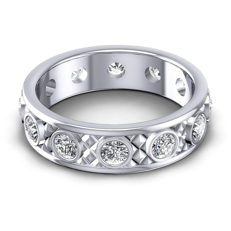 Round Diamonds 1.10CT Eternity Ring in 14KT Yellow Gold