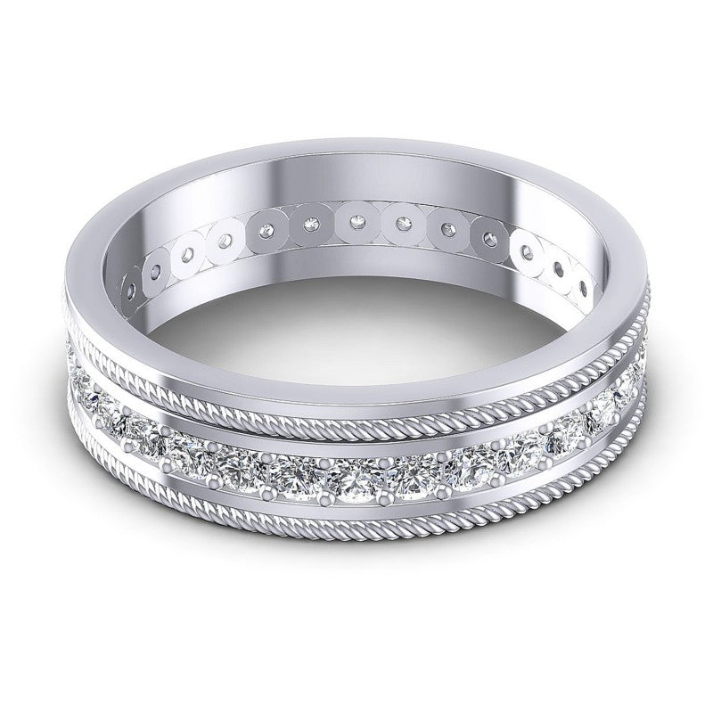 Round Diamonds 0.70CT Eternity Ring in 14KT Yellow Gold