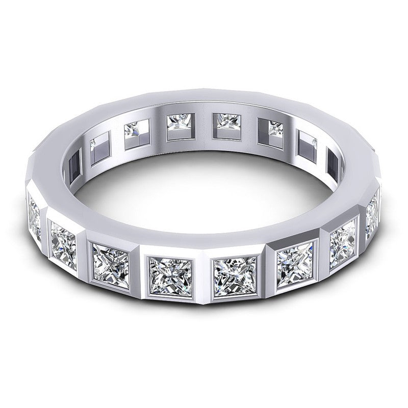 Princess Diamonds 2.10CT Eternity Ring in 14KT Yellow Gold