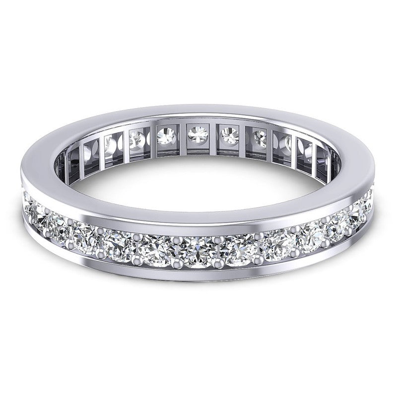 Round Diamonds 1.15CT Eternity Ring in 14KT Yellow Gold