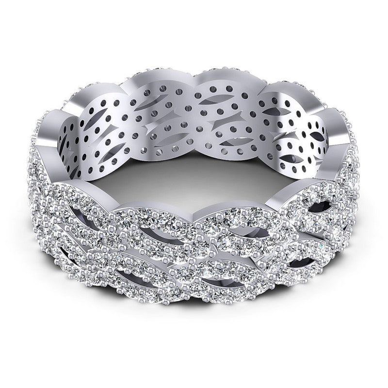 Round Diamonds 1.25CT Eternity Ring in 14KT Yellow Gold