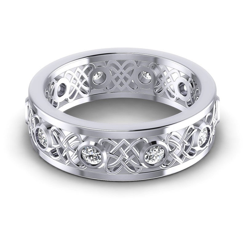 Round Diamonds 0.45CT Diamonds Wedding Band in 14KT Yellow Gold