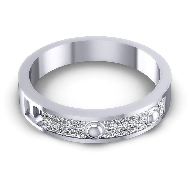 Round Diamonds 0.20CT Diamonds Wedding Band in 14KT Yellow Gold