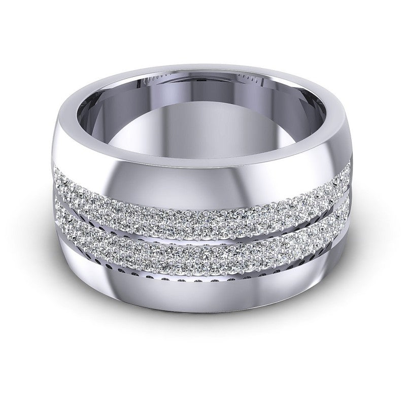 Round Diamonds 0.85CT Diamonds Wedding Band in 14KT Yellow Gold