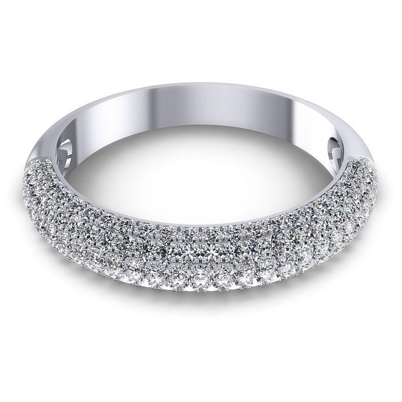 Round Diamonds 1.30CT Diamonds Wedding Band in 14KT Yellow Gold