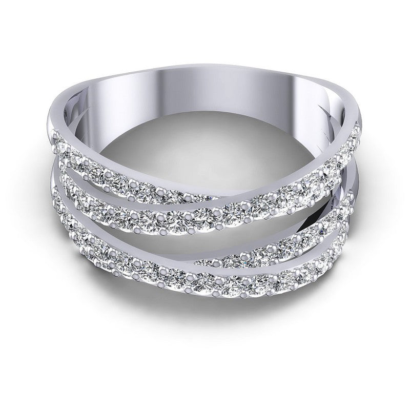 Round Diamonds 1.55CT Diamonds Wedding Band in 14KT Yellow Gold