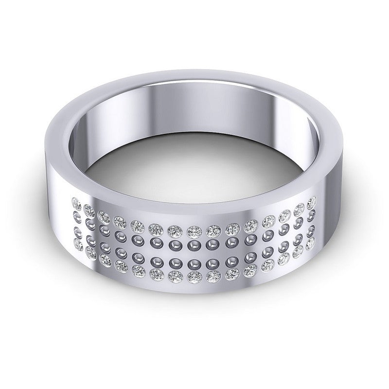 Round Diamonds 0.20CT Diamonds Wedding Band in 14KT Yellow Gold