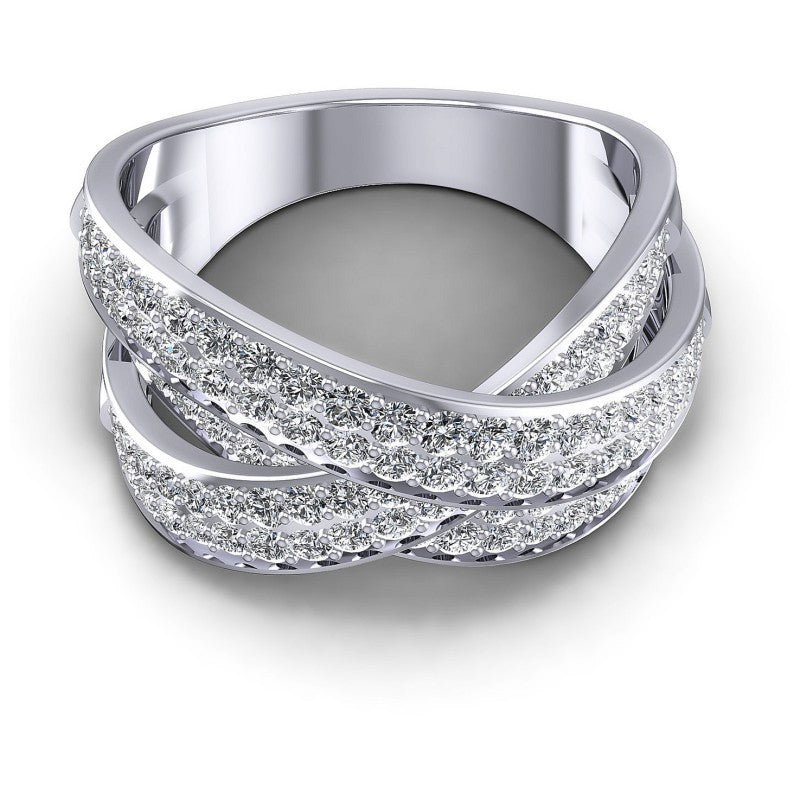 Round Diamonds 1.70CT Diamonds Wedding Band in 14KT Yellow Gold