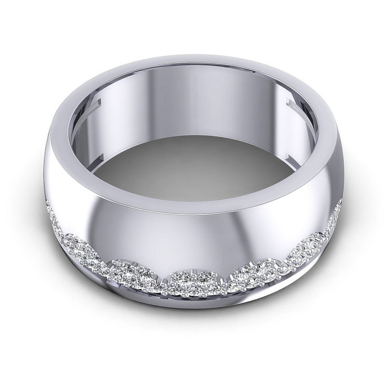 Round Diamonds 0.45CT Diamonds Wedding Band in 14KT Yellow Gold