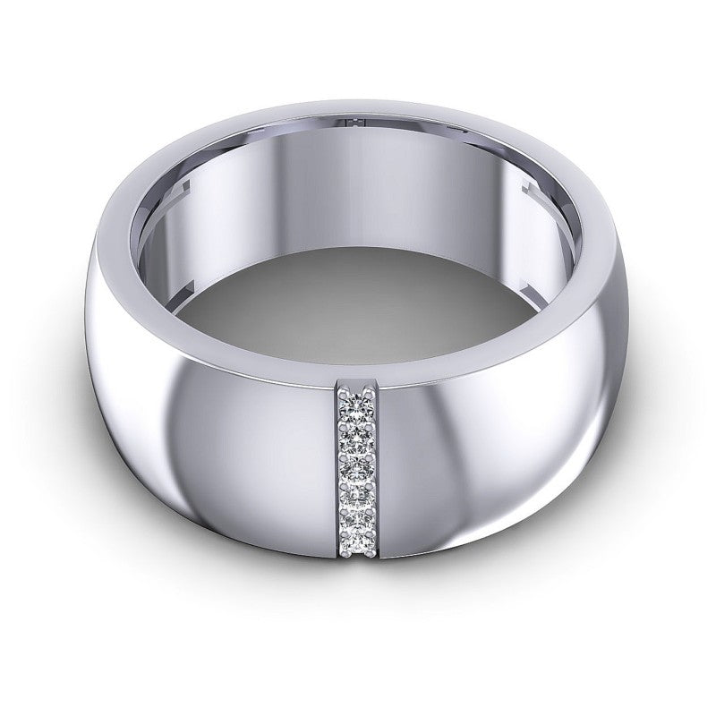 Round Diamonds 0.10CT Diamonds Wedding Band in 14KT Yellow Gold