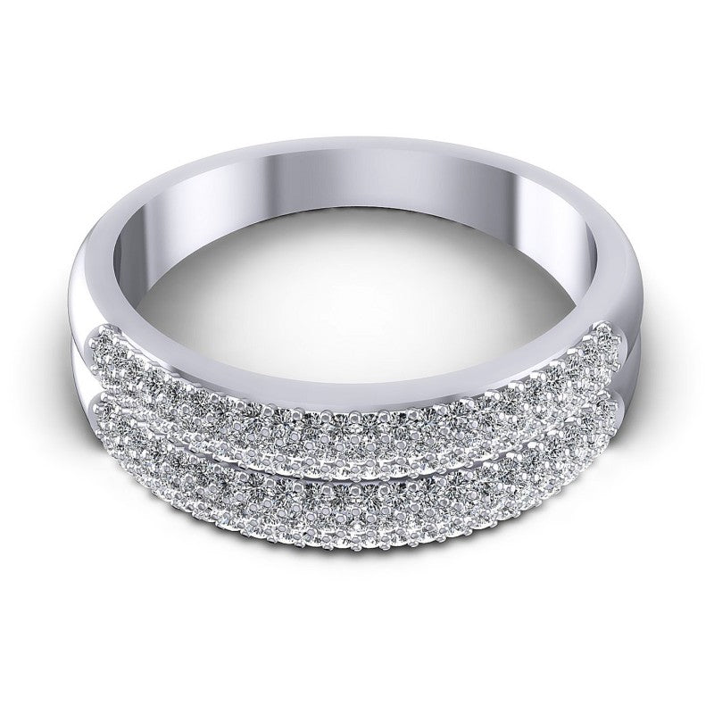 Round Diamonds 0.60CT Diamonds Wedding Band in 14KT Yellow Gold