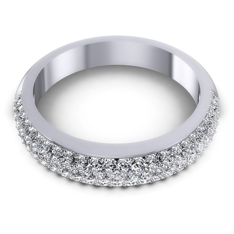 Round Diamonds 0.80CT Diamonds Wedding Band in 14KT Yellow Gold