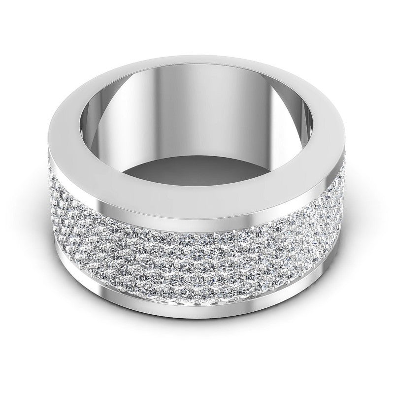 Round Diamonds 1.85CT Diamonds Wedding Band in 14KT Yellow Gold