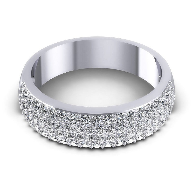 Round Diamonds 0.85CT Diamonds Wedding Band in 14KT Yellow Gold