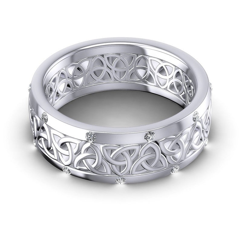 Round Diamonds 0.20CT Diamonds Wedding Band in 14KT Yellow Gold