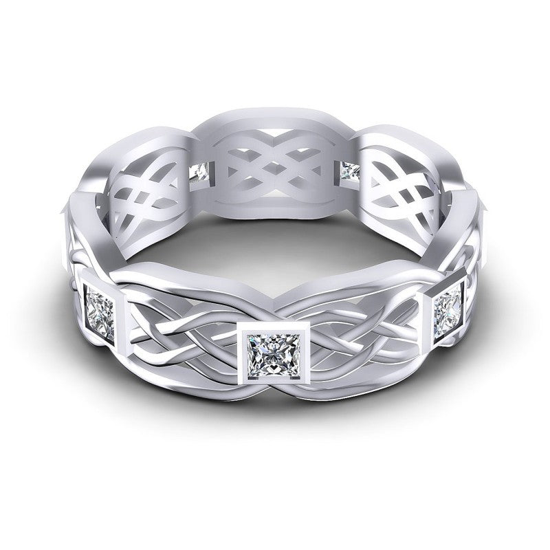 Princess Diamonds 0.85CT Diamonds Wedding Band in 14KT Yellow Gold