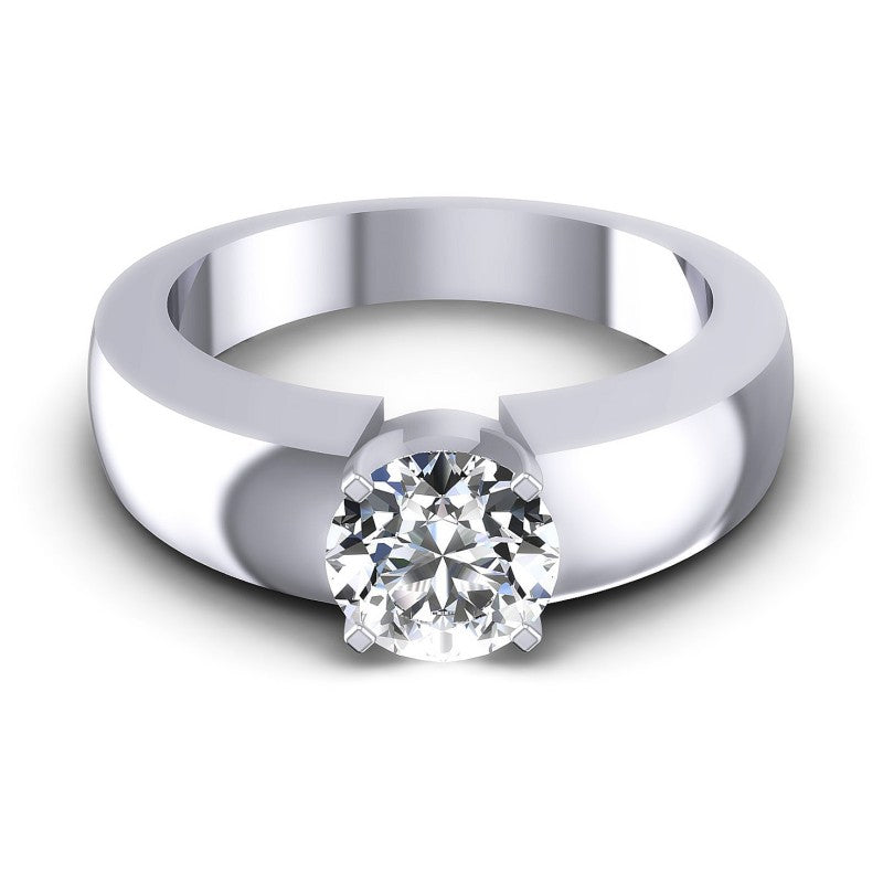 Round Diamonds 0.35CT Solitaire Ring in 14KT Yellow Gold