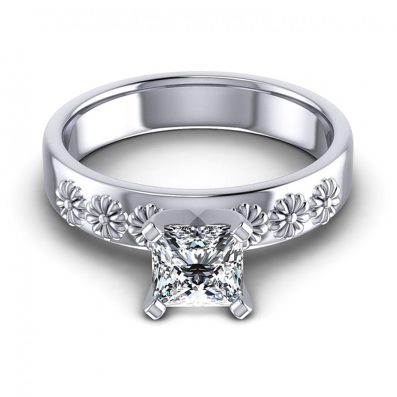 Princess Diamonds 0.35CT Solitaire Ring in 14KT Yellow Gold