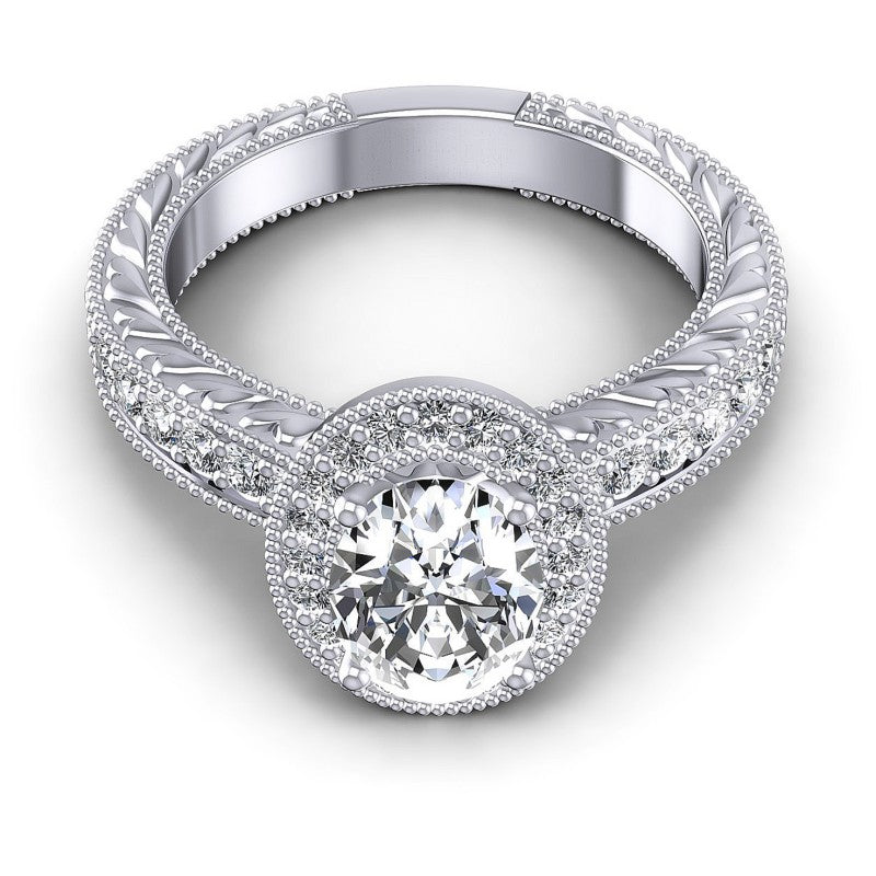 Round Diamonds 0.55CT Antique Ring in 14KT Yellow Gold