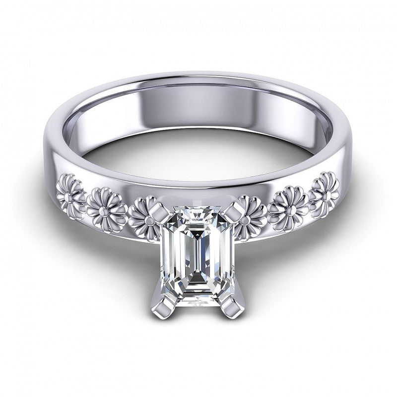 Emerald Diamonds 0.35CT Solitaire Ring in 14KT Yellow Gold