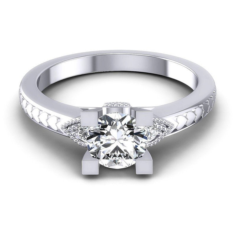 Round Diamonds 0.45CT Antique Ring in 14KT Yellow Gold