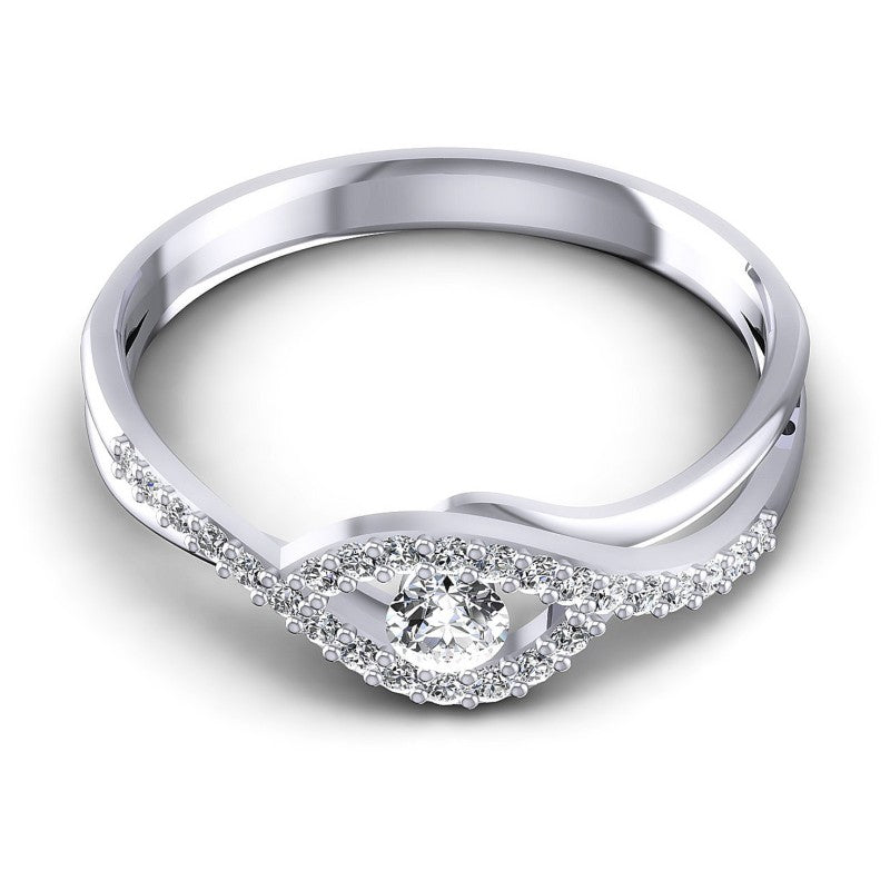 Round Diamonds 0.25CT Engagement Ring in 14KT Yellow Gold