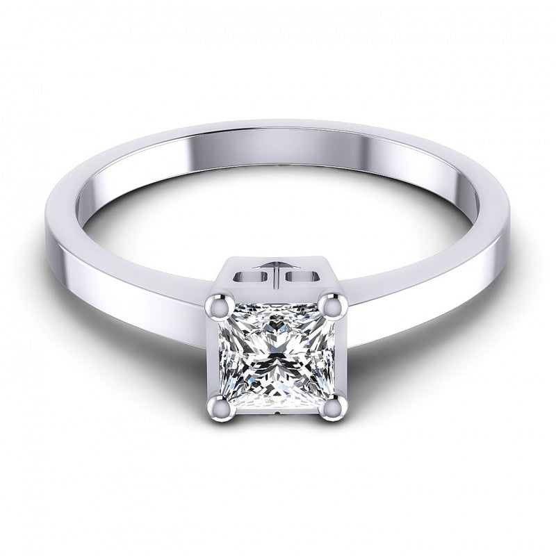 Princess Diamonds 0.35CT Solitaire Ring in 14KT Yellow Gold
