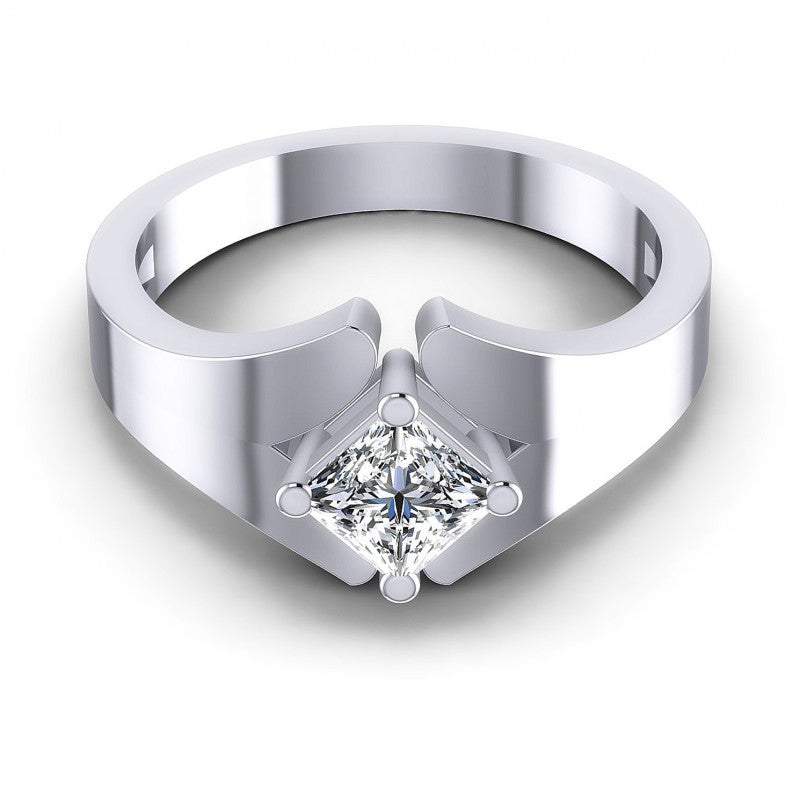 Princess Diamonds 0.35CT Solitaire Ring in 14KT Yellow Gold