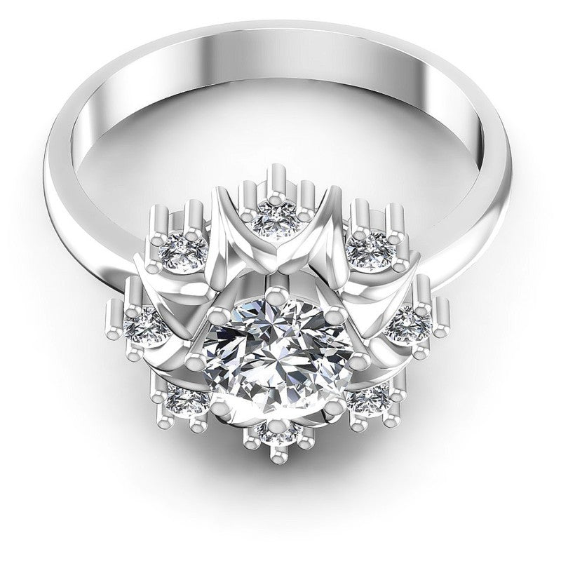 Round Diamonds 0.60CT Engagement Ring in 14KT Yellow Gold