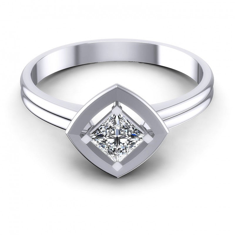 Princess Diamonds 0.35CT Solitaire Ring in 14KT Yellow Gold