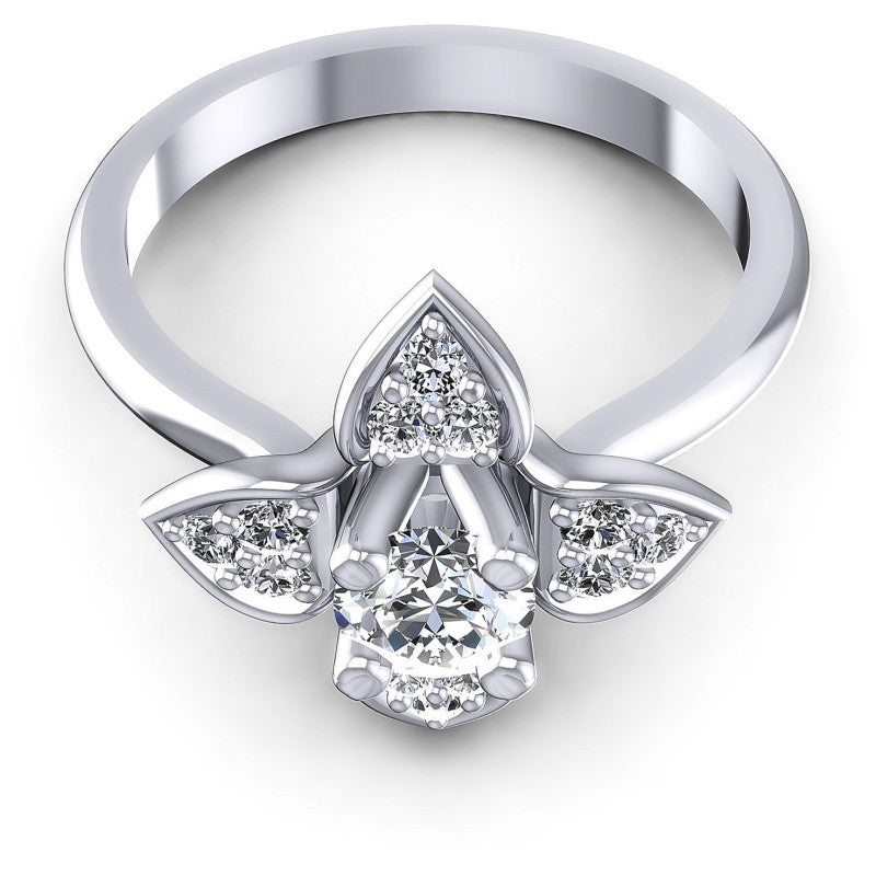Round Diamonds 0.55CT Engagement Ring in 14KT Yellow Gold