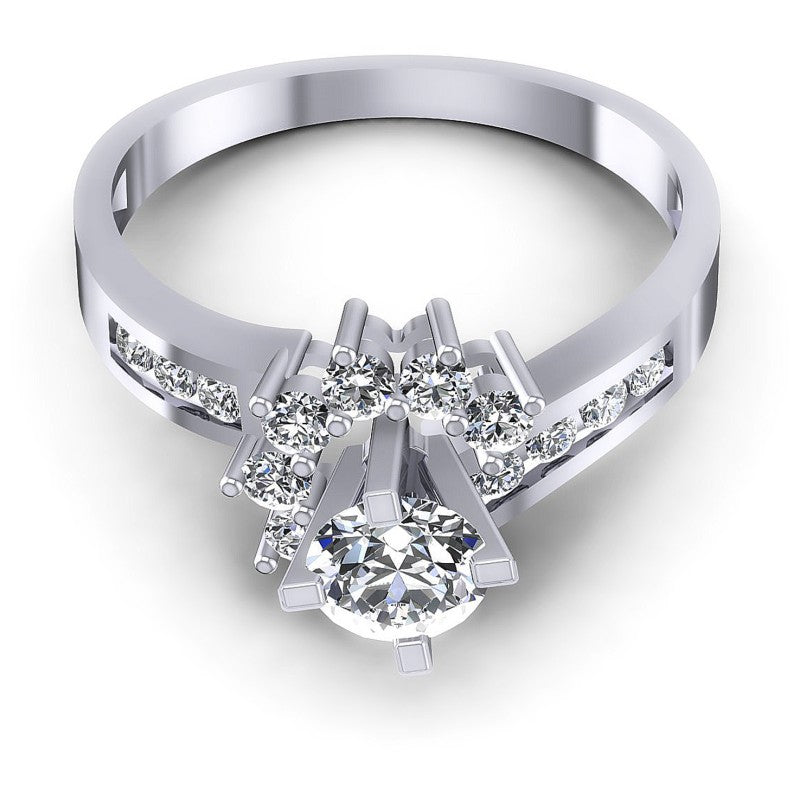 Round Diamonds 0.65CT Engagement Ring in 14KT Yellow Gold