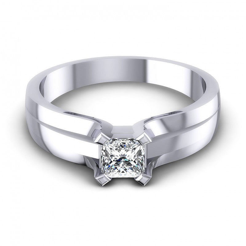 Princess Diamonds 0.35CT Solitaire Ring in 14KT Yellow Gold