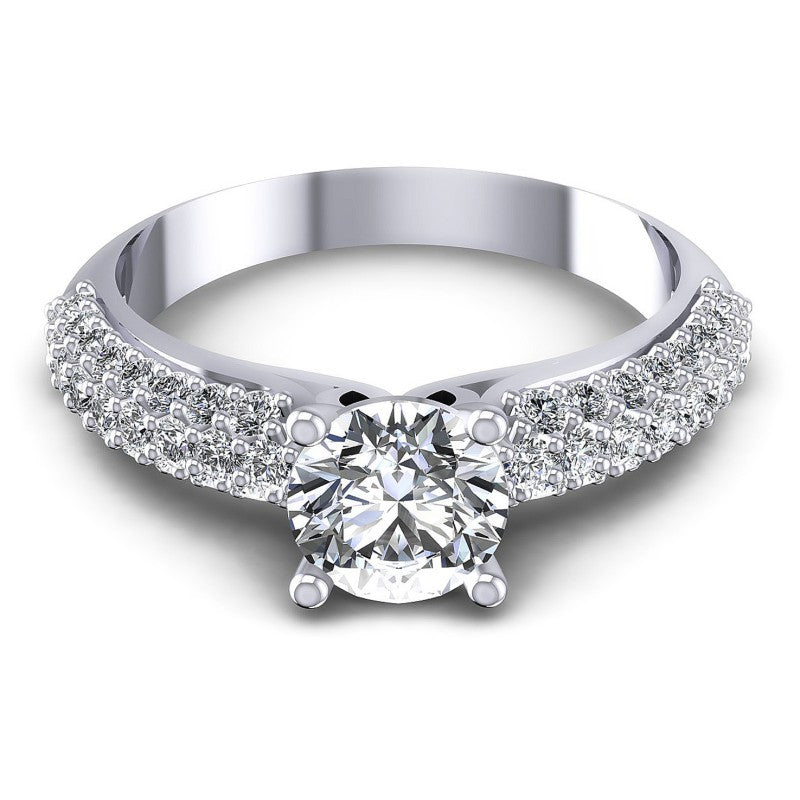 Round Diamonds 0.95CT Engagement Ring in 14KT Yellow Gold