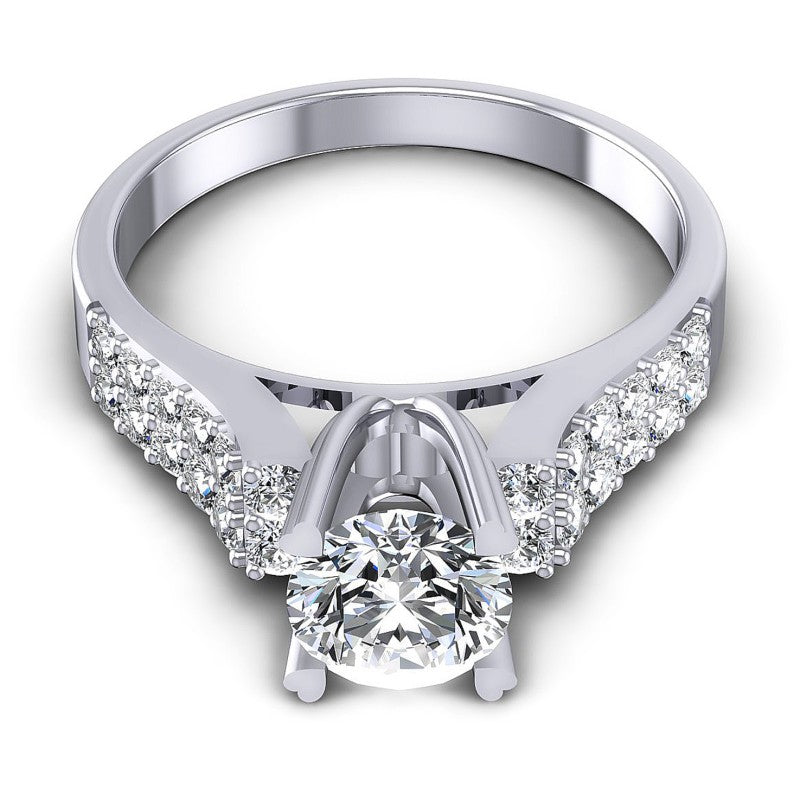 Round Diamonds 0.90CT Engagement Ring in 14KT Yellow Gold