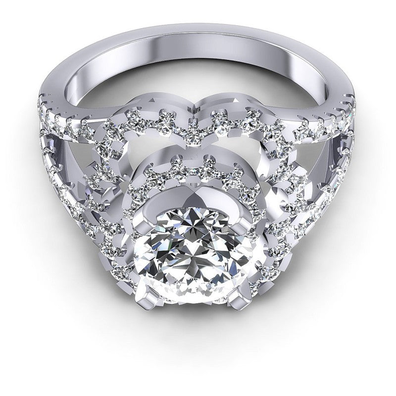 Round Diamonds 1.30CT Engagement Ring in 14KT Yellow Gold