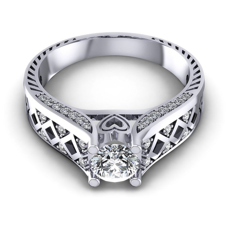 Round Diamonds 0.55CT Engagement Ring in 14KT Yellow Gold