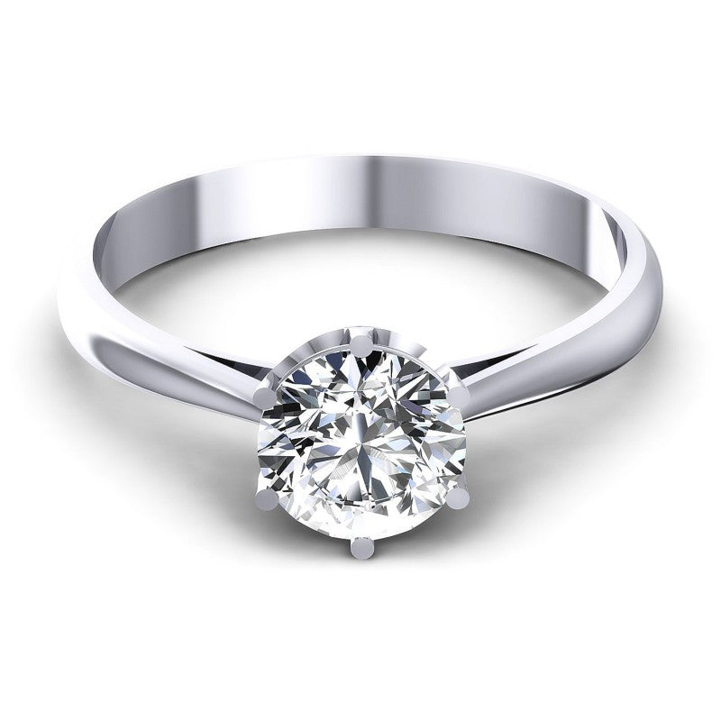 Round Diamonds 0.35CT Solitaire Ring in 14KT Yellow Gold
