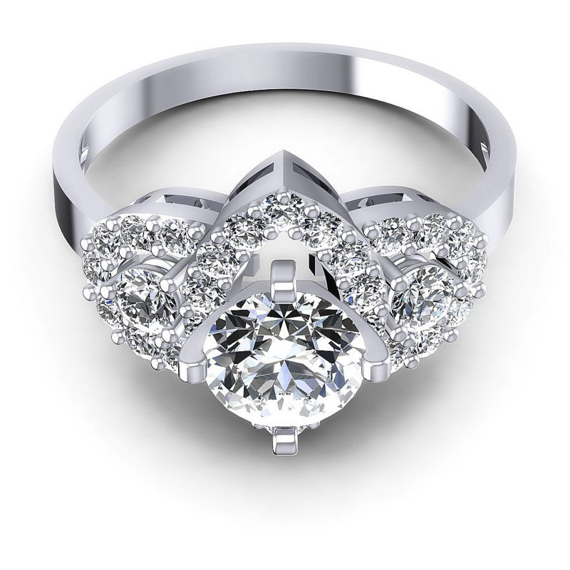 Round Diamonds 1.20CT Engagement Ring in 14KT Yellow Gold