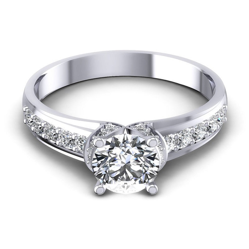 Round Diamonds 0.75CT Engagement Ring in 14KT Yellow Gold