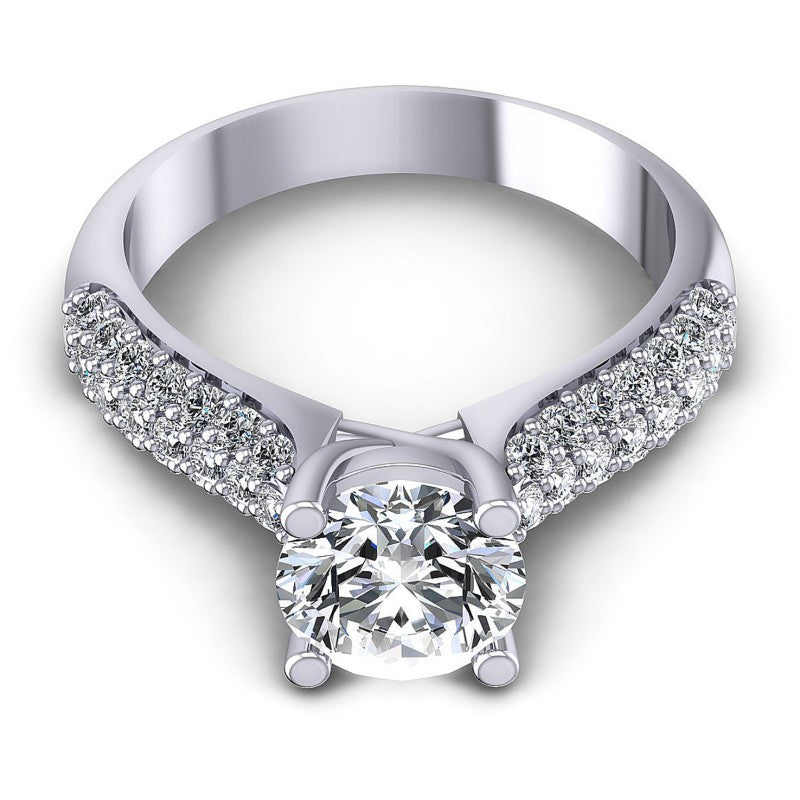 Round Diamonds 0.80CT Engagement Ring in 14KT Yellow Gold