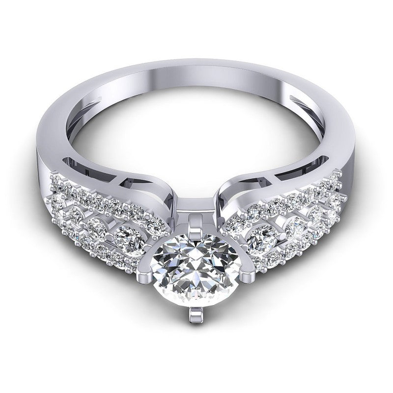 Round Diamonds 0.80CT Engagement Ring in 14KT Yellow Gold