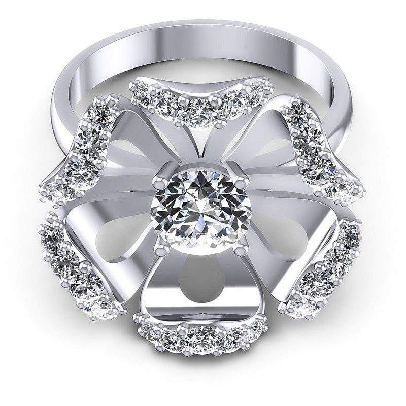 Round Diamonds 1.30CT Engagement Ring in 14KT Yellow Gold